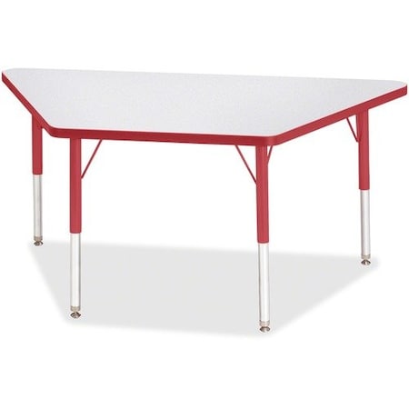 Jonti-Craft TABLE, TRAPEZOID, 24X48, GY/RD JNT6438JCE008
